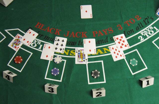Blackjack table