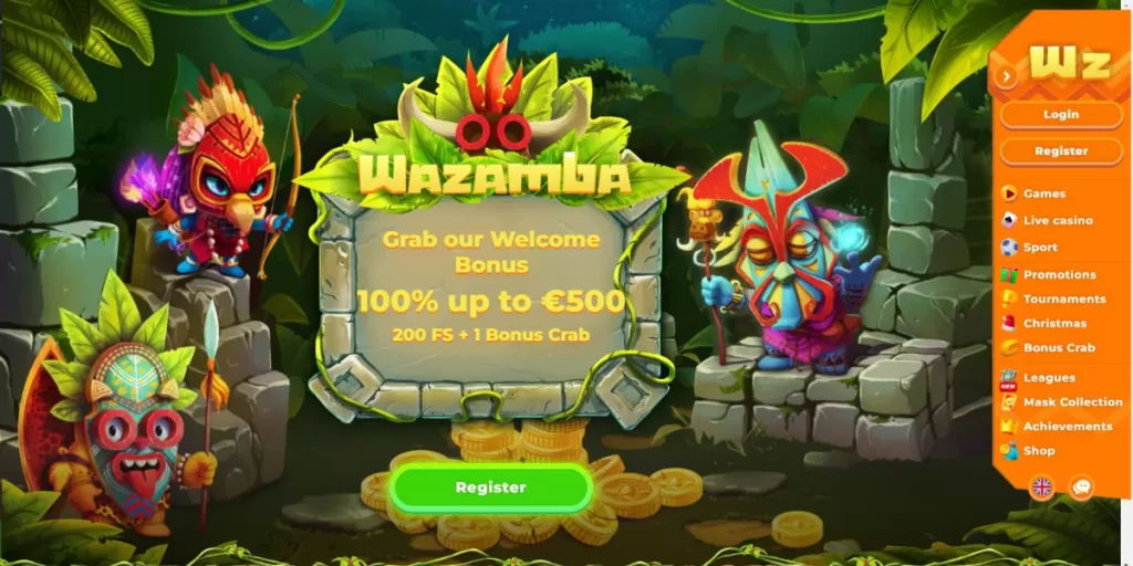 wazamba casino homepage