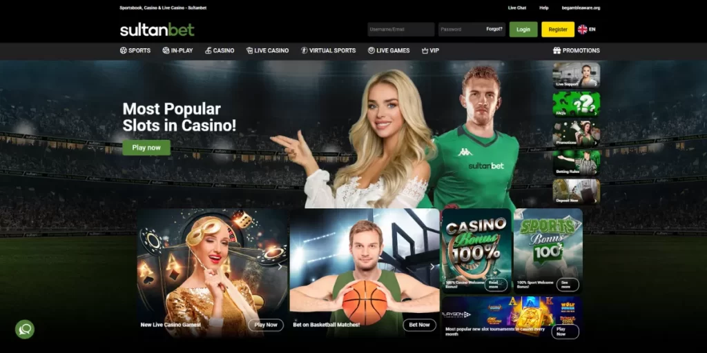 sultanbet casino homepage